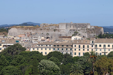 Fototapeta premium new fortress and building Corfu town Greece