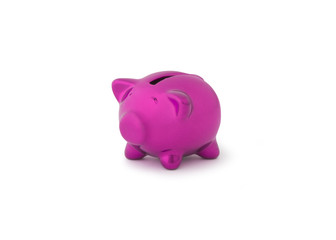 close up of a pink piggy bank
