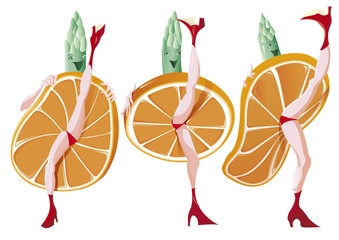 Asperges dansant le french cancan