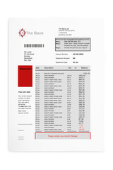 Bank and credit card statement