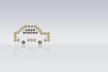 Car made out of British One Pound Coins