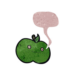 cartoon talking apple