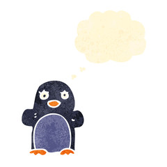 retro cartoon penguin