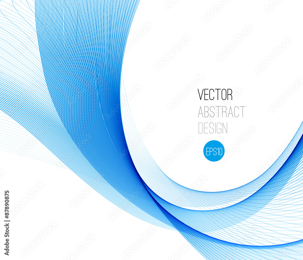Aufkleber Smooth wave stream line abstract header layout. Vector