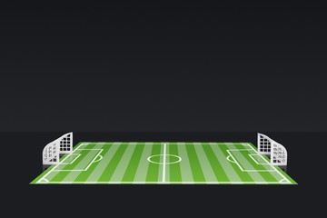 Obraz premium Table Top Football Pitch and white Plastic Goal