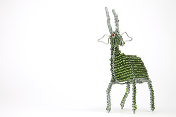 Wired and beaded African animal Craft of a Buck