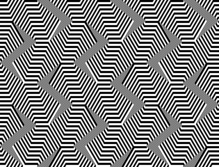 Design seamless monochrome zigzag geometric pattern - 87891099