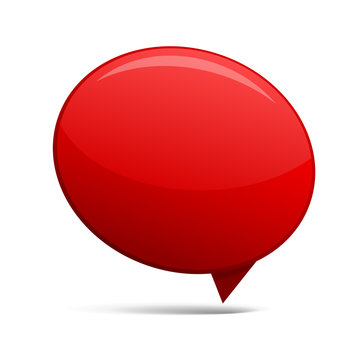 Abstract Red speech bubbles. Vector illustration