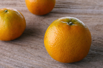 oranges fruit on brown wood table
