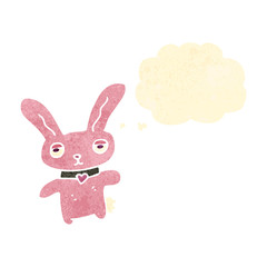retro cartoon pink rabbit