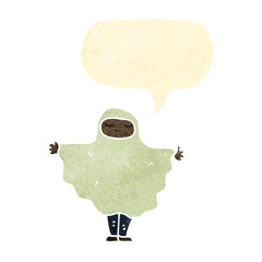 retro cartoon ghost costume