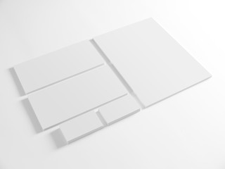 Blank template for branding identity on white background.