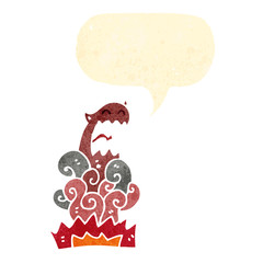 retro cartoon appearing devil