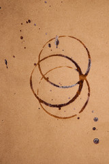 Brown paper with coffe stain