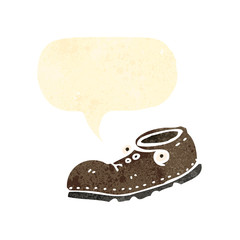 retro cartoon old shoe