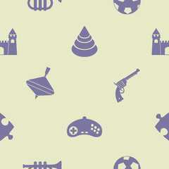 Seamless background with toys for your design