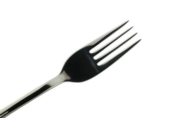 Silver Fork isolated on white.