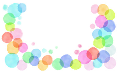 パステルカラーの水玉模様３