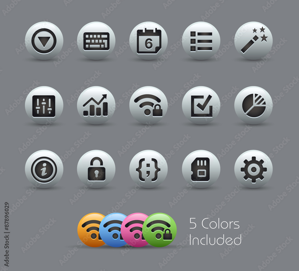Poster system settings interface -- pearly series