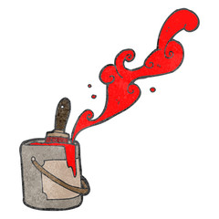 retro cartoon red paint can