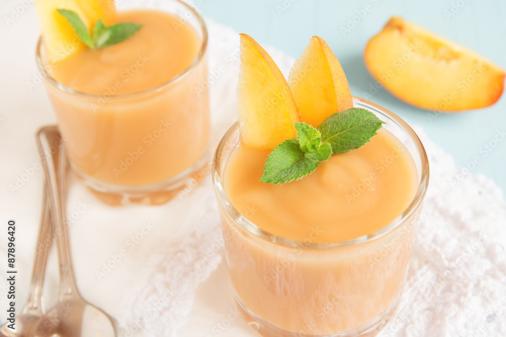 Sticker peach smoothie dessert