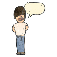 retro cartoon talking teenager