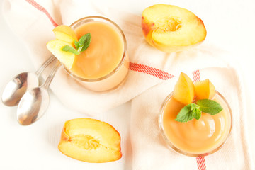 Peach smoothie dessert