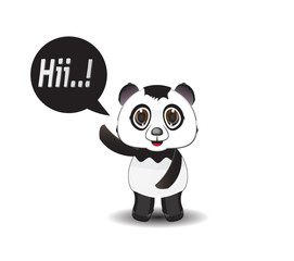 panda say hii