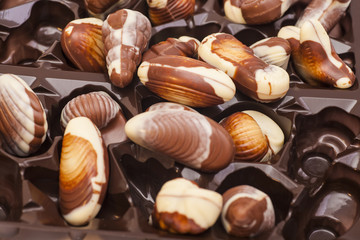 An assortment chocolates