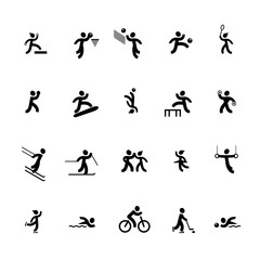Sports and dancing icons 