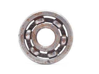 Old bearing on a white background