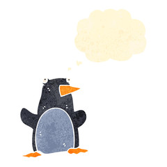 retro cartoon penguin