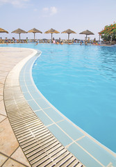 swimming pool, curves, Parga Greece