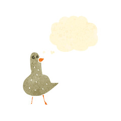 retro cartoon bird