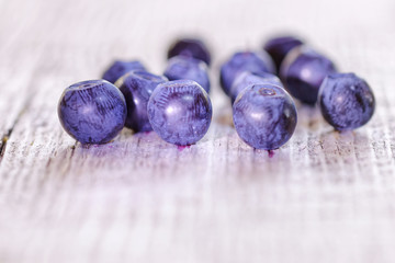 Close-up of a group of blueberries