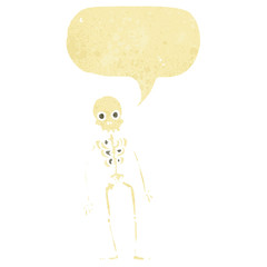 retro cartoon skeleton