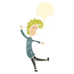 retro cartoon dancing man