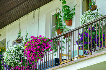 Fototapeta na wymiar decorated balcony