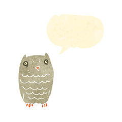 retro cartoon owl