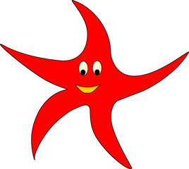 starfish yellow and red