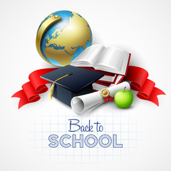 Welcome back to school. Vector illustration