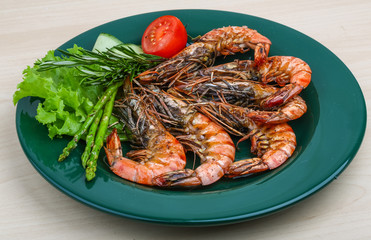 Grilled prawns