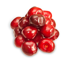 Cherries isolated on white background