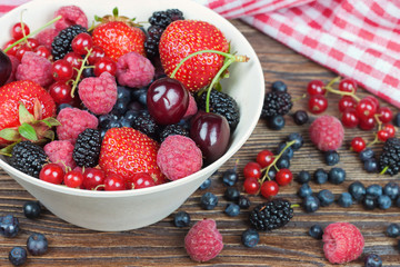 mixed berries in a bowl