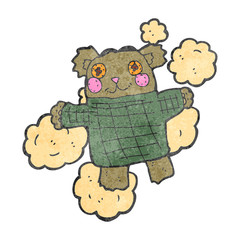 retro cartoon teddy bear
