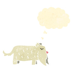 retro cartoon cute little dog