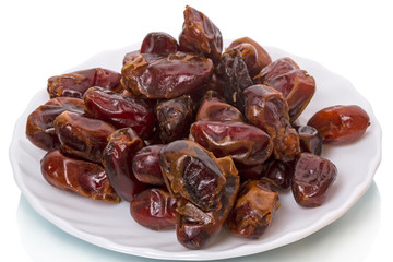 Pile of dates on a plate