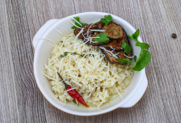 Risotto with eggplant