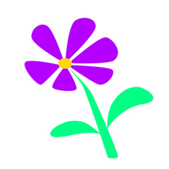 purple daisy illustration