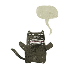 retro cartoon fierce dog